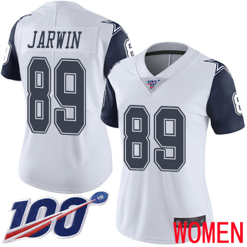 Women Dallas Cowboys Limited White Blake Jarwin #89 100th Season Rush Vapor Untouchable NFL Jersey->women nfl jersey->Women Jersey